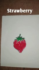 Strawberry drawing easy way