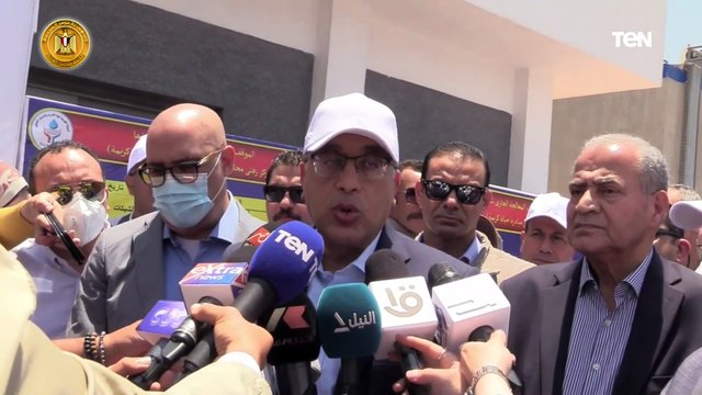 مؤتمر صحفي لرئيس الوزراء عقب انتهاء جولته لتفقد مشروعات حياة كريمة بقرية نهطاى بمركز زفتى
