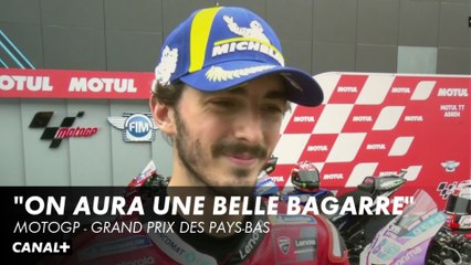 La réaction du poleman Pecco Bagnaia  - Grand Prix des Pays-Bas - MotoGP