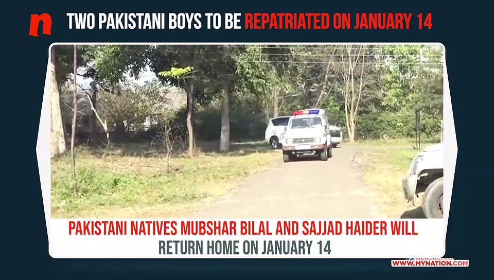 Pakistani boys who crossed border inadvertently to return home on January 14