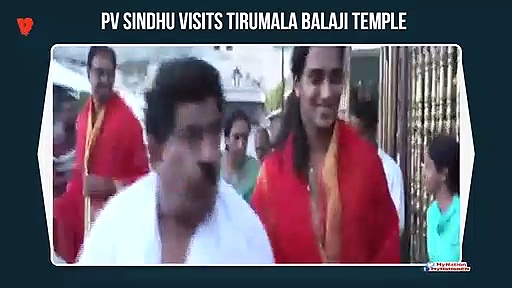 Badminton world champion PV Sindhu visits Tirumala temple