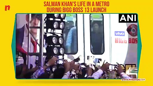 After Akshay Kumar, Salman Khan arrives in Mumbai Metro during Bigg Boss 13 launch