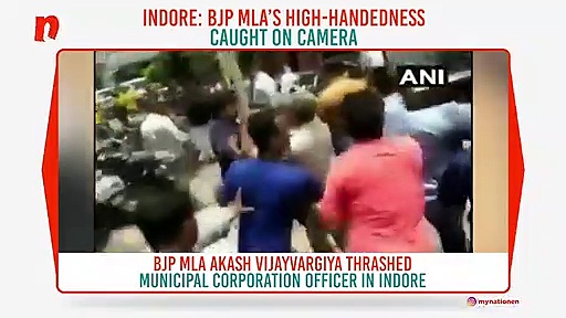 BJP MLA Akash Vijayvargiya thrashes municipal officer with cricket bat in Indore