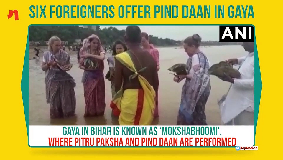 Foreigners perform ‘Tarpan’ during 'Pitru Paksha' in Bihar's Gaya