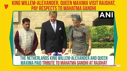 Dutch royal couple pays tribute to Mahatma Gandhi at Rajghat