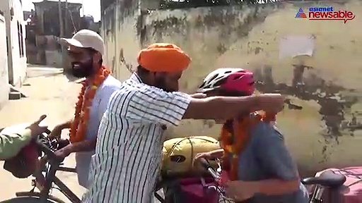 Punjabi couple cycle 8,000 kilometres to India from Switzerland