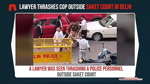 Lawyer thrashes police personnel outside Saket court in Delhi