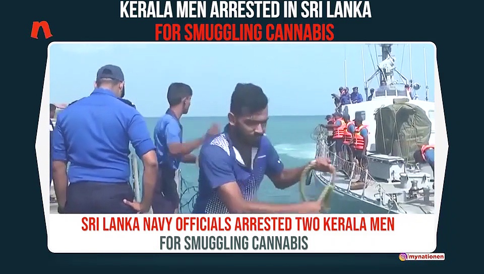 Sri Lankan Navy arrests two Kerala men for smuggling 79 kg cannabis