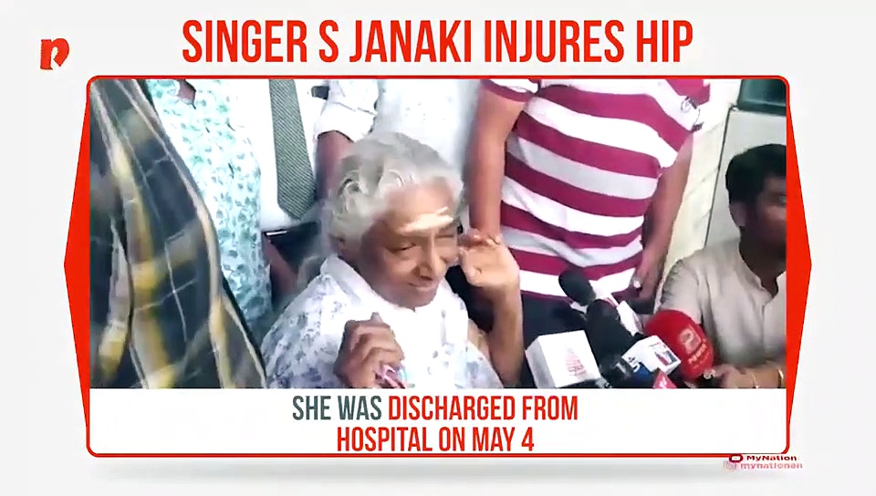Playback singer Janaki suffers fall, fractures hip