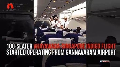 Vijayawada enters global aviation map, first flight to Singapore flagged off