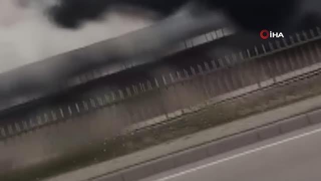 Demir çelik haddehanesinde yangın