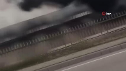 Demir çelik haddehanesinde yangın