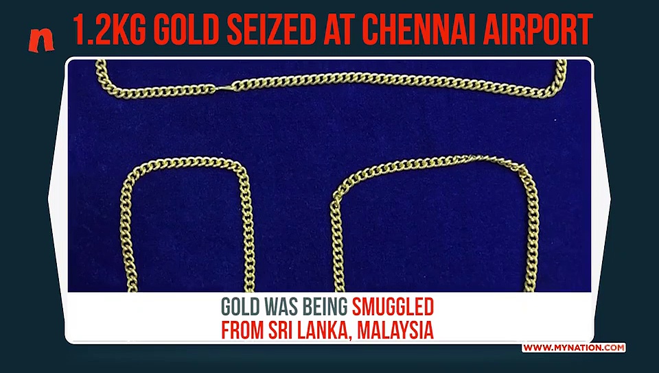 Chennai: 1.2kg gold seized from six people at airport