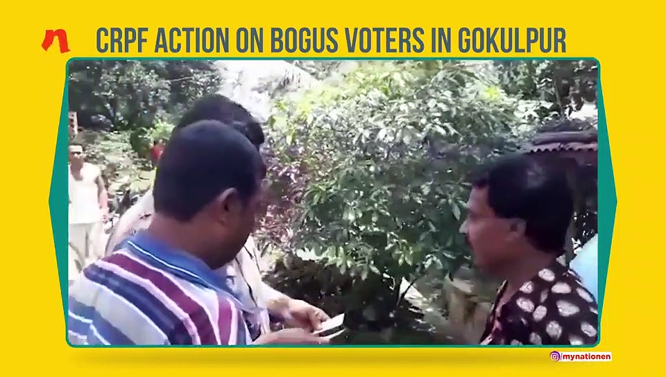 Watch: CRPF chases out bogus voters from Gokulpur