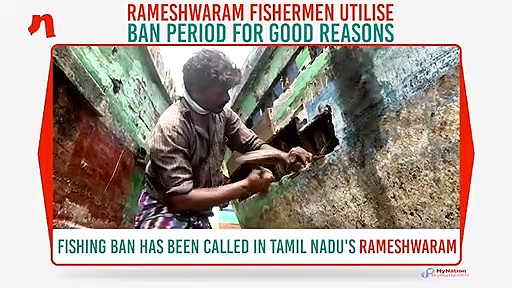 Tamil Nadu: Rameshwaram fishermen repair boats, nets while govt calls for fishing ban