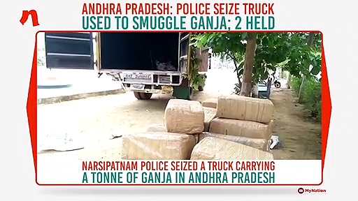 Andhra Pradesh: Police seize truck used to smuggle ganja; 2 held