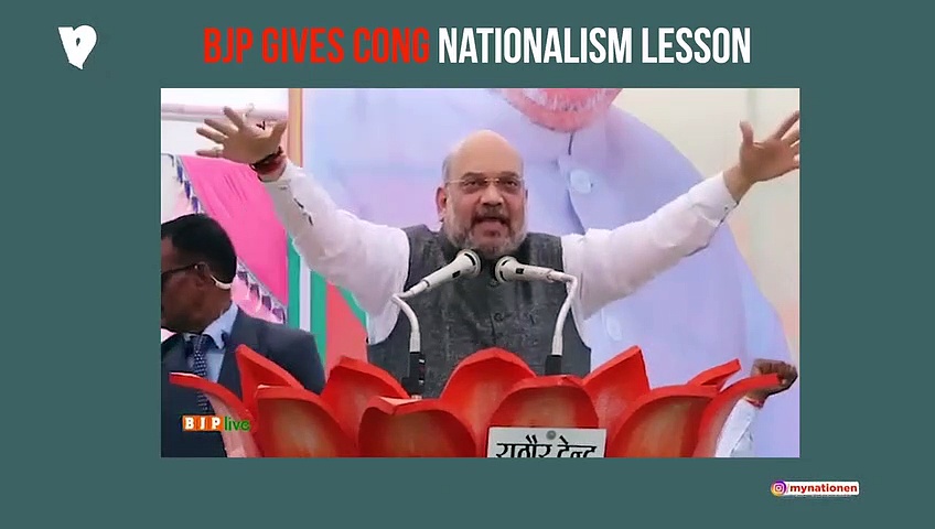 Watch: Amit Shah questions Congress's nationalism after leader stops 'Bharat Mata ki Jai'