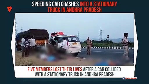Andhra Pradesh: Speeding car collides with truck; 5 dead, 3 injured