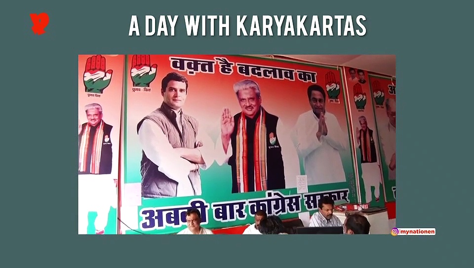 #Semifinals18: A day with upbeat cadre of BJP, hopeful workers of Congress