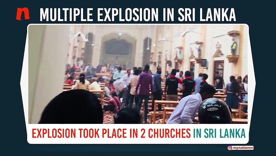 Multiple explosions in two churches in Sri Lanka