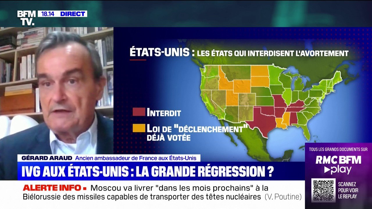 Droit à l'IVG révoqué aux États-Unis: "Le parti Républicain a évolué vers l'extrême-droite", commente Gérard Araud