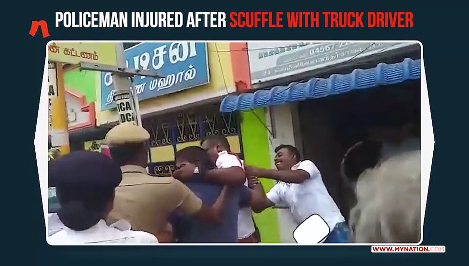 Tamil Nadu policeman injured after fight with truck driver