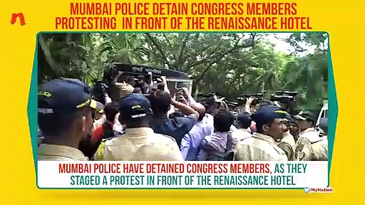 Karnataka political crisis: Protesting Congress workers detained by Mumbai Police