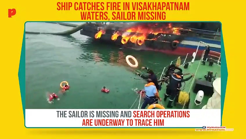 Visakhapatnam: Ship catches fire; 1 missing, 29 rescued