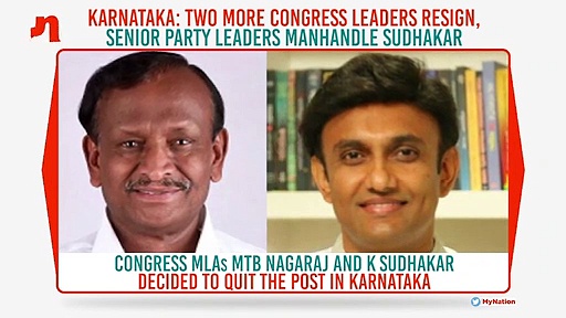 Karnataka crisis: High drama in Vidhana Soudha after two Congress legislators quit