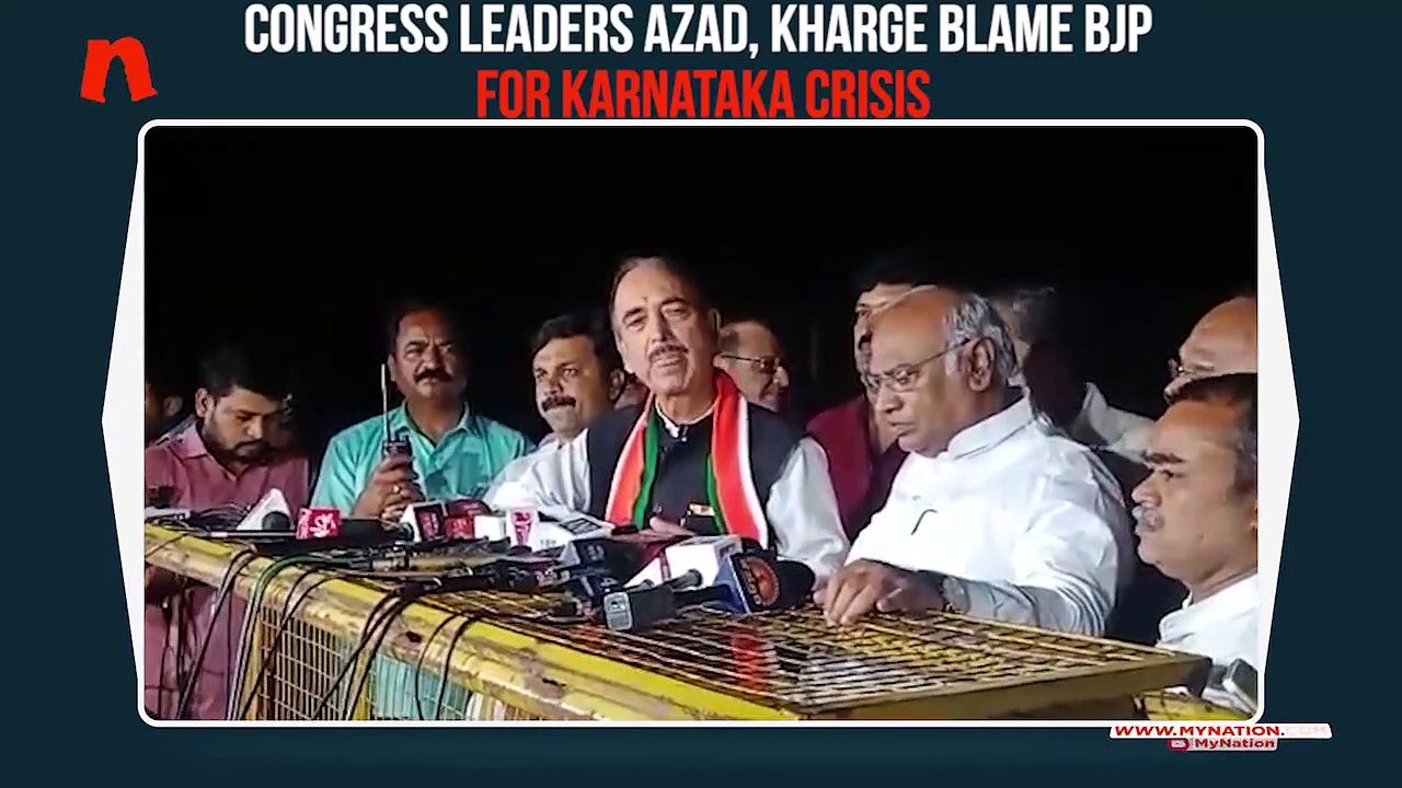 Congress leaders Ghulam Nabi Azad, Kharge question Karnataka Governor's conduct, make fresh appeal to rebel MLAs
