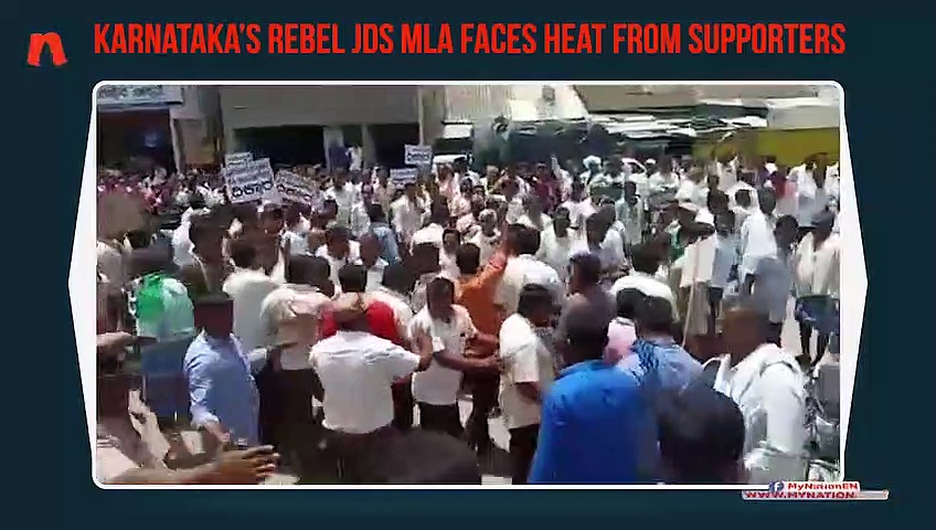 Karnataka coalition crisis: Rebel JDS MLA Narayan Gowda’s office vandalised by party supporters