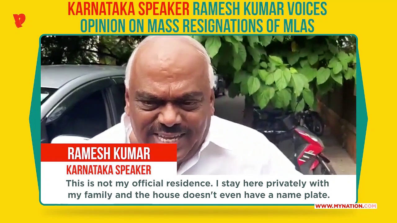 Karnataka crisis: Speaker Ramesh Kumar to act according to law; says 'I don't like deals'