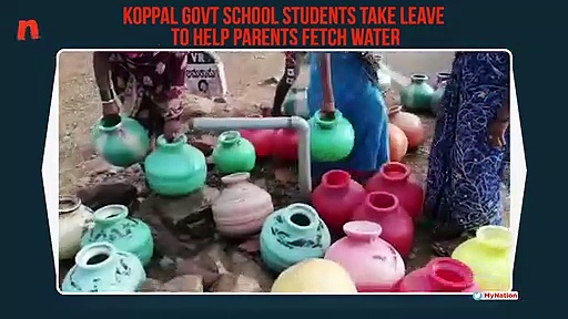 Karnataka: Govt school students skip classes to help parents fetch water in Koppal