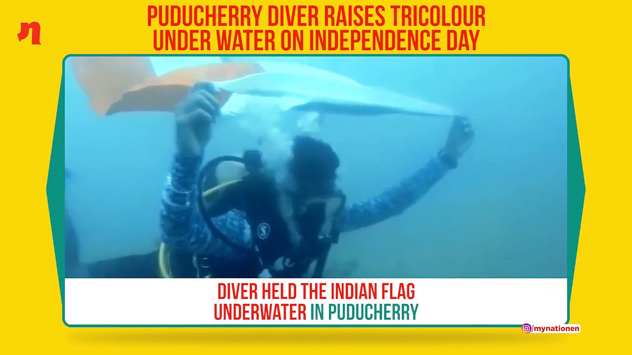 Independence Day: Underwater flag hoisting in Puducherry