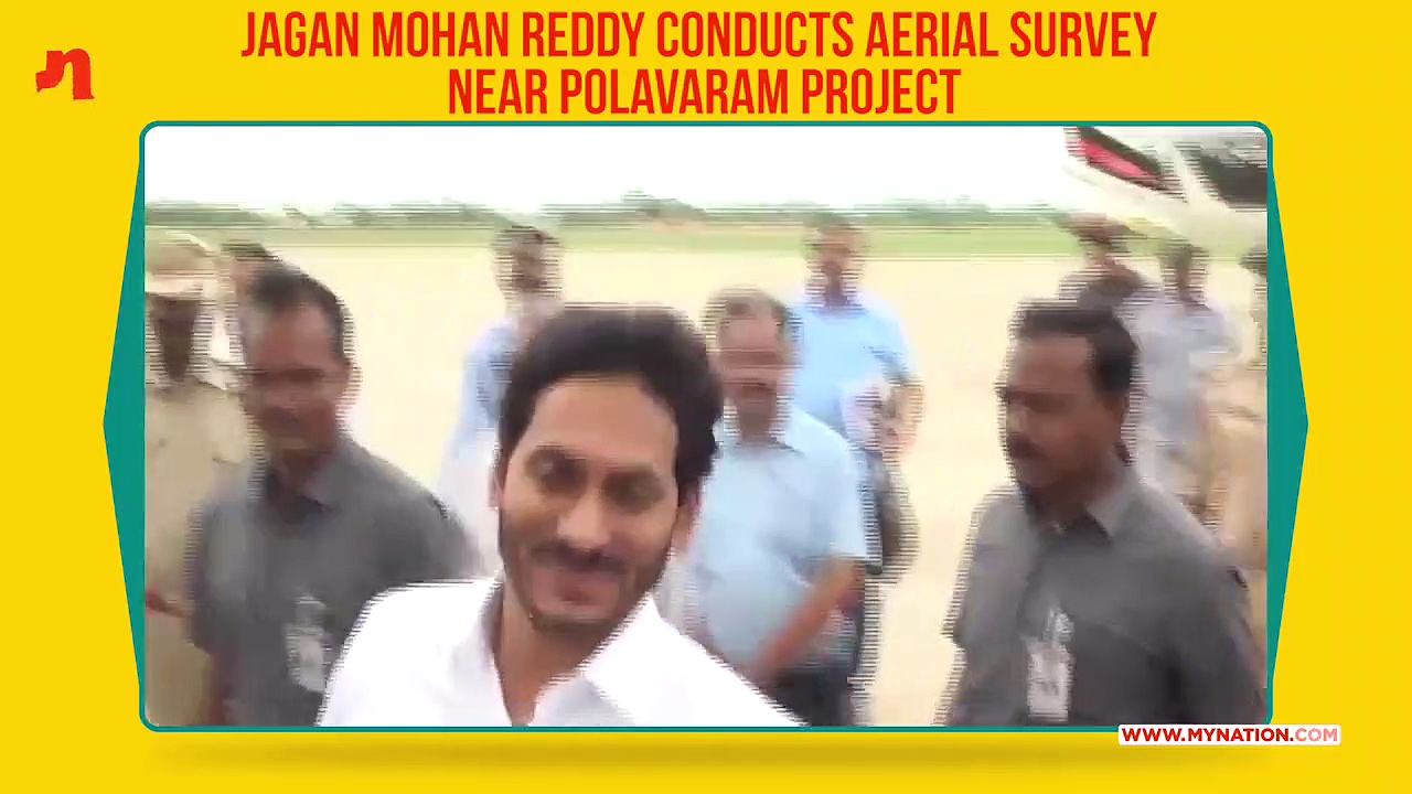 Andhra Pradesh chief minister Jagan Mohan Reddy conducts aerial survey at Polavaram project