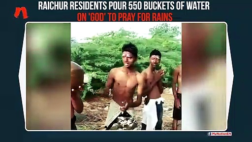 Karnataka: At a time of drought, residents pour 550 buckets of water on idol to pray for rain