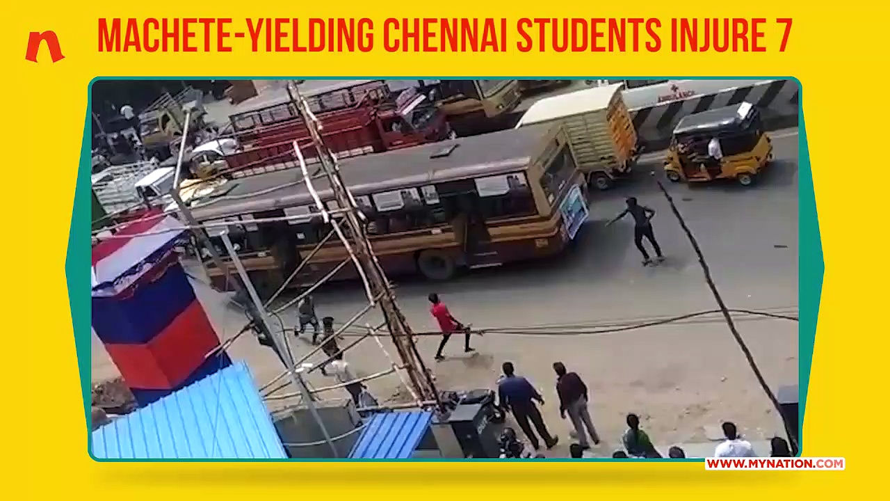 Chennai students brandish machetes; seven grievously injured