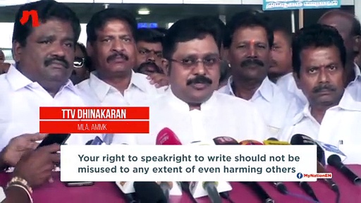 Tamil Nadu: AMMK president TTV Dinakaran welcomes Nakkheeran Gopal's arrest (Video)