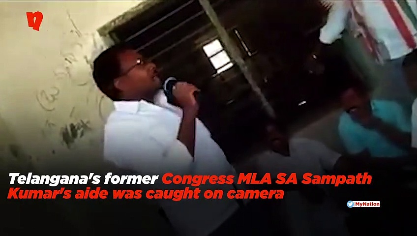 Ex-Congress MLA’s aide offers bribe in Alampur constituency (Video)
