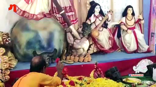 Prime Minister Narendra Modi's Beti Bachao Beti Padhao inspires Durga puja pandal in Bengaluru (Video)