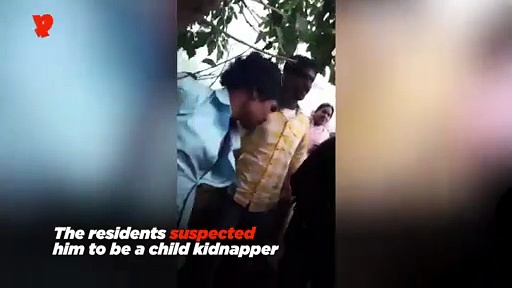 Karnataka: Child kidnapping suspect tied to tree, thrashed by mob (Video)