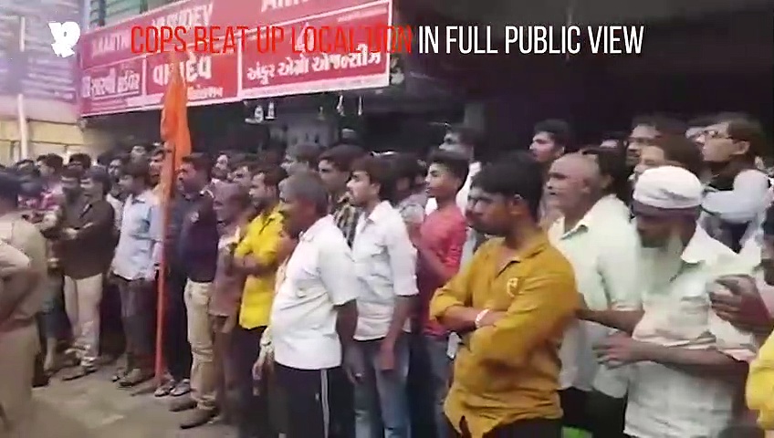 Gujarat: Police thrash local criminals in public, ask citizens to register complaints (Video)