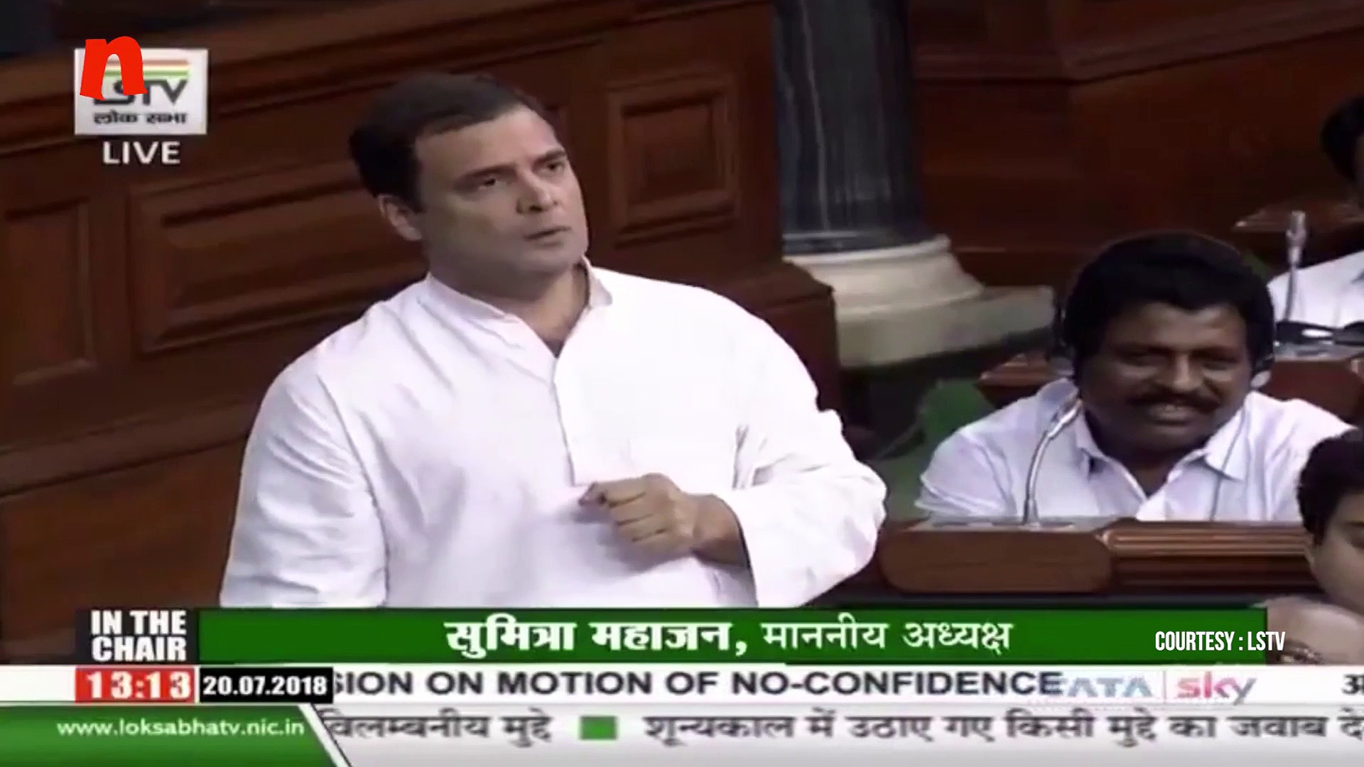 When Rahul Gandhi forced Prime Minister Modi to burst into  laughter