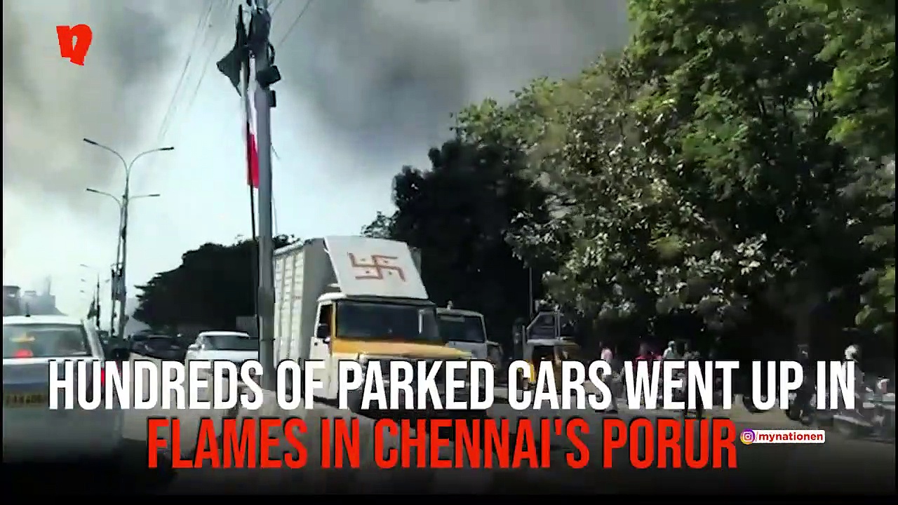 Car park catches fire in Chennai; hundreds of cars go up in flames