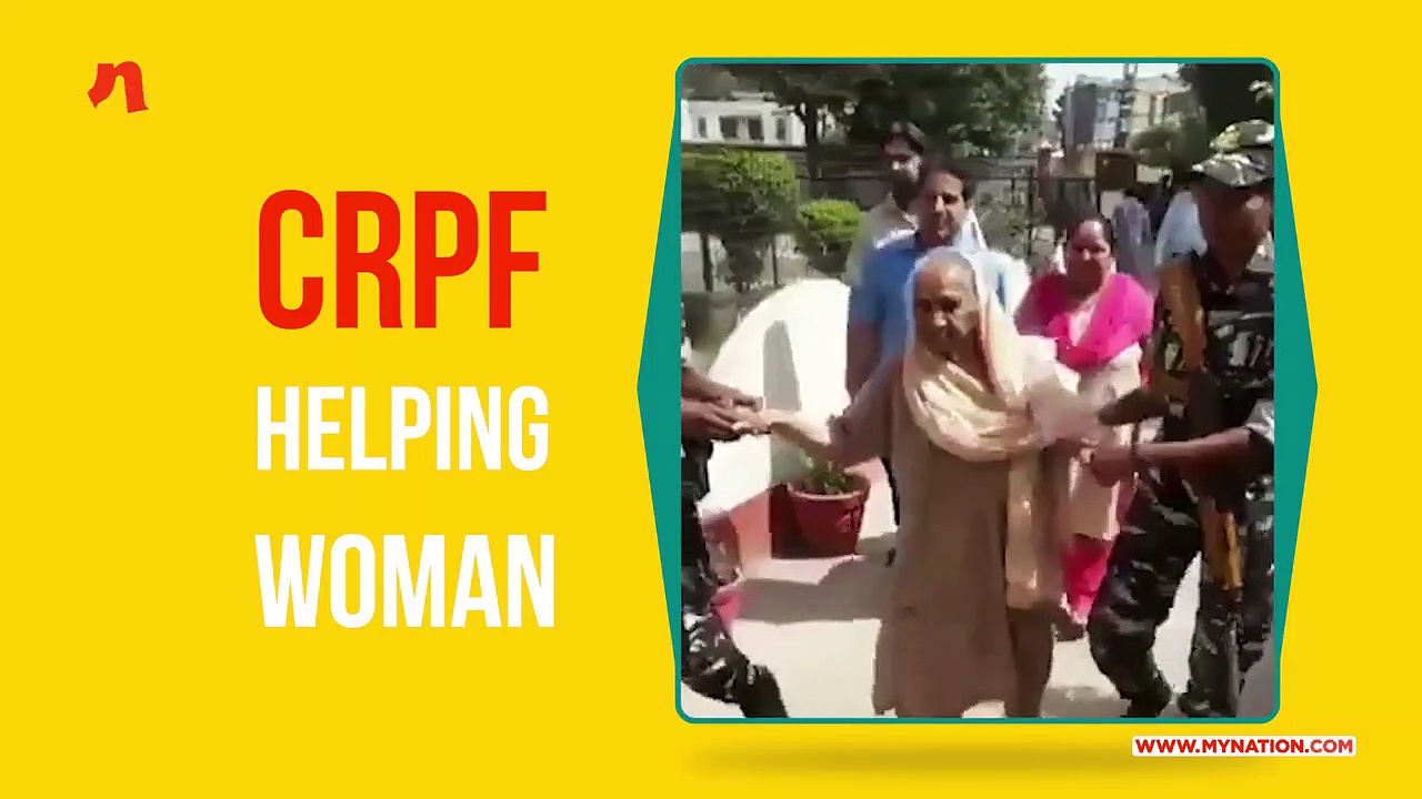 WATCH: Heroic CRPF personnel come to elderly woman’s aid in Jammu, help her choose nation’s govt