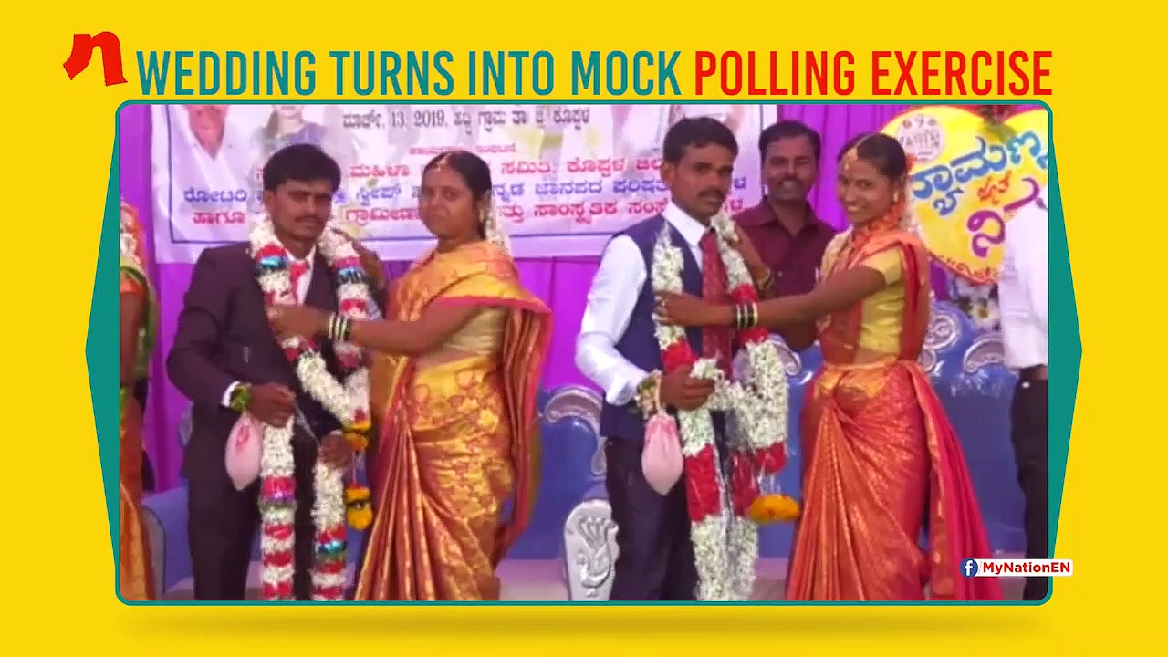 Wedding guests learn how to use EVMs in mock drill ahead of Lok Sabha polls