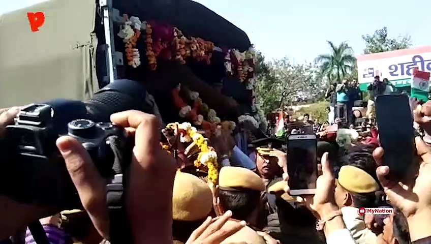 Pulwama terror attack: Mortal remains of martyr Rohitash Lamba reach Jaipur