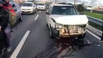 Acidente com 5 carros causa transtorno no trânsito na Via Expressa em Florianópolis