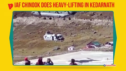 Kedarnath: IAF Chinook airlifts debris of IAF’s MI-17 helicopter