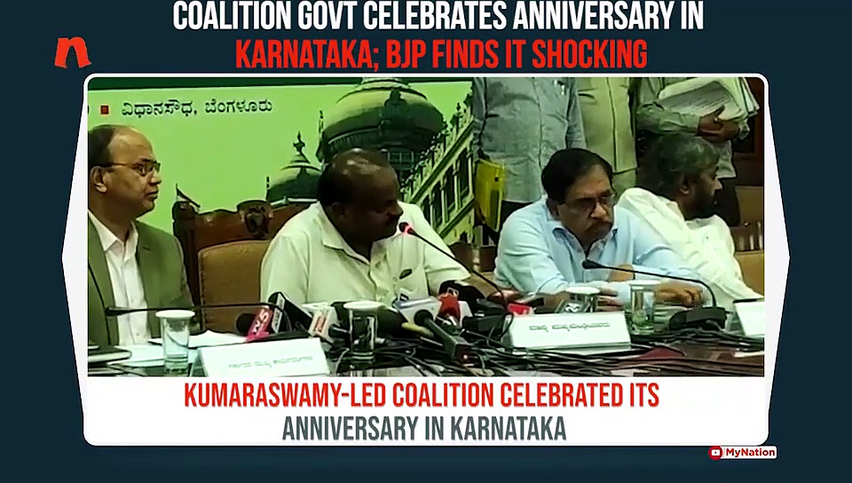 Kumaraswamy celebrates one year of coalition govt; BJP says much ado about nothing